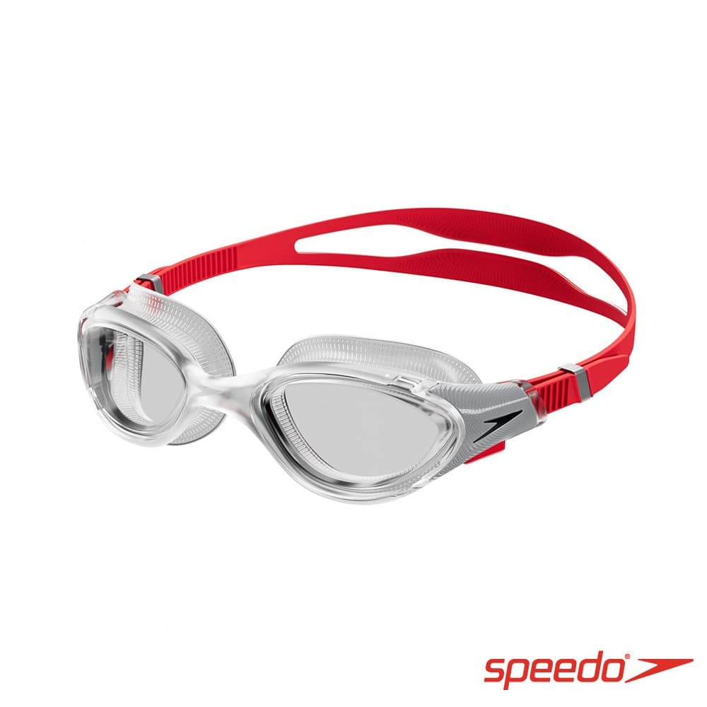 Speedo 成人 運動泳鏡 Biofuse2.0 紅/銀