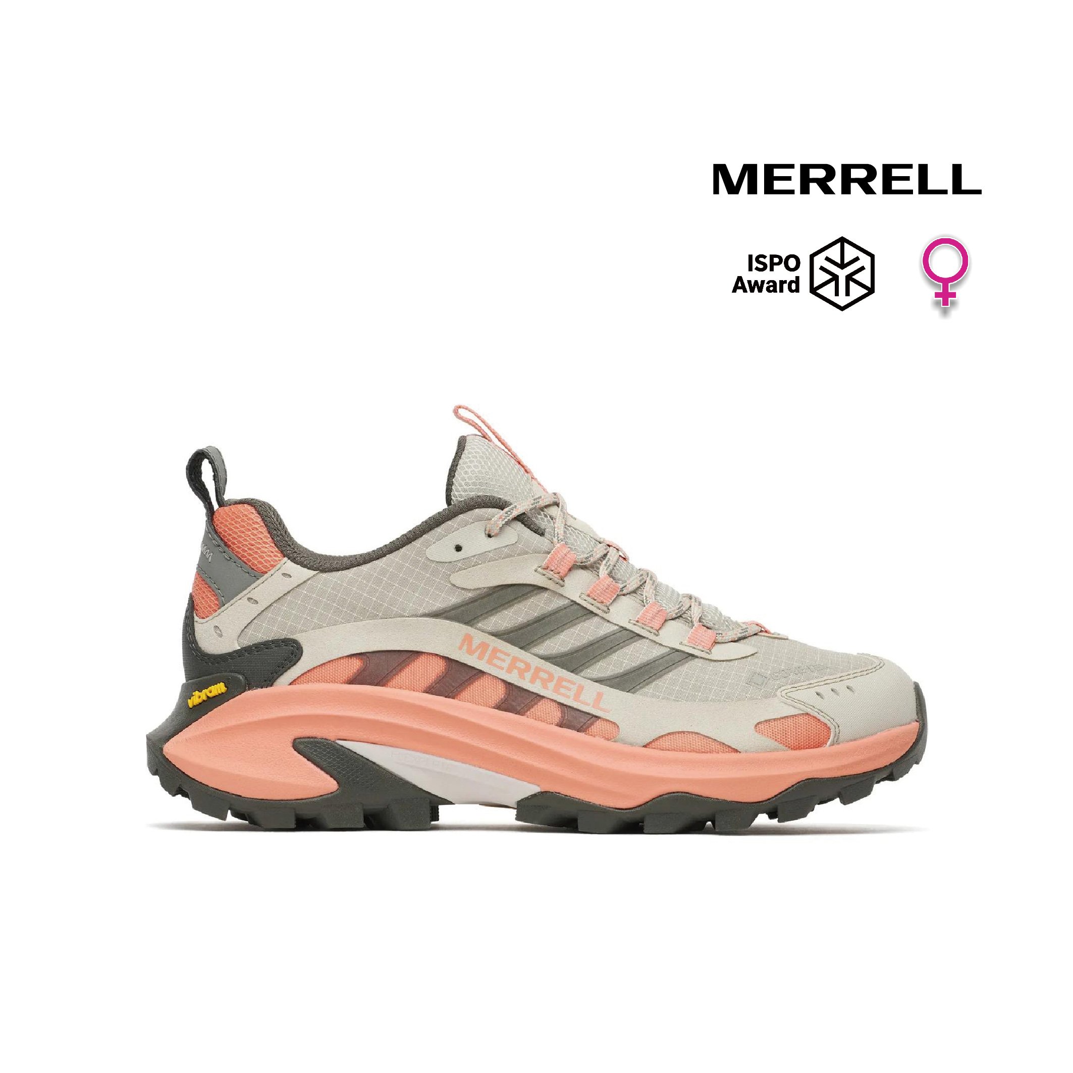 MERRELL MOAB SPEED 2 GTX 防水登山健行鞋 女款 玄武岩/朱紅色 (00005349)