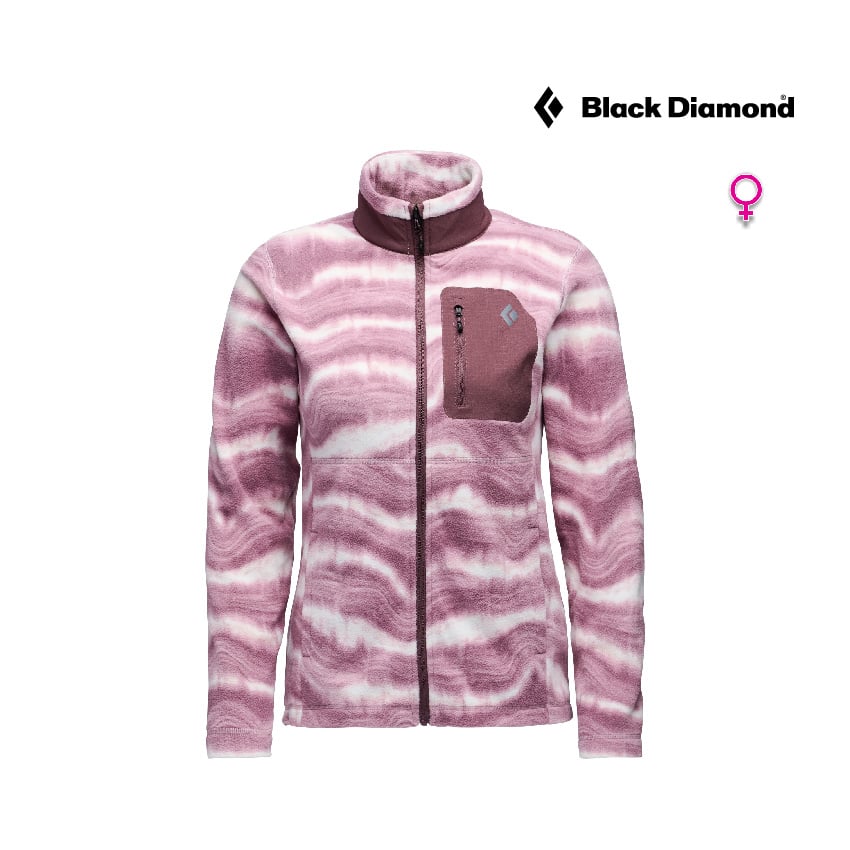 【Black Diamond】 W's Rift Full-Zip Fleece Jacket 女款刷毛保暖上衣 易洗 快乾 透氣 舒適 玫瑰岩