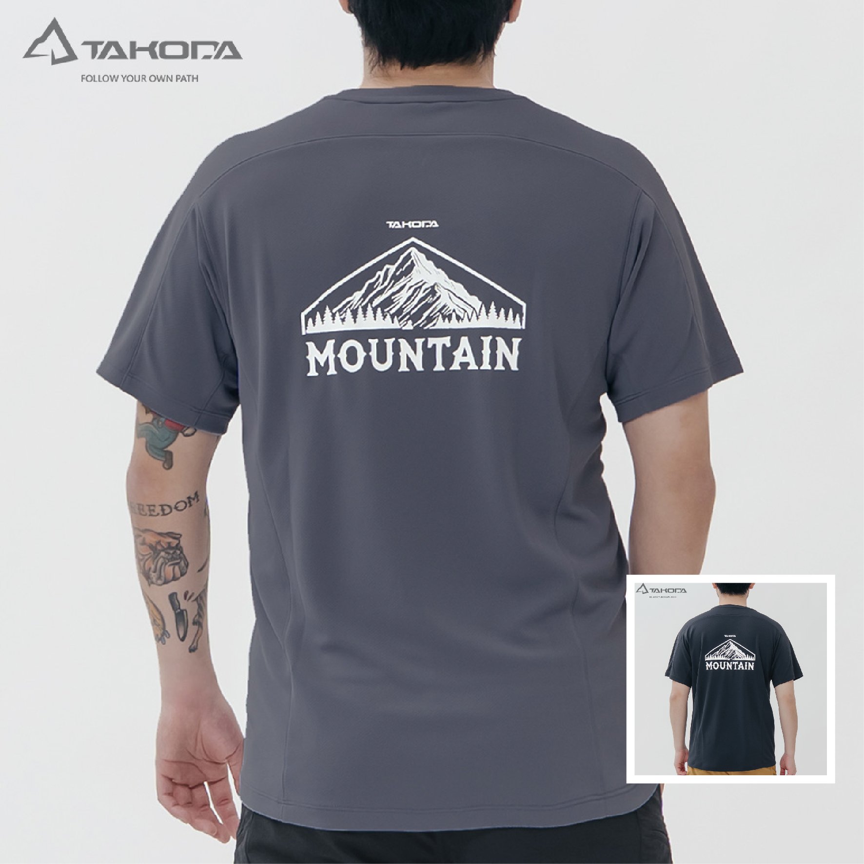 TAKODA Ogle 環保機能短袖印花系列- Mountain男款 兩色