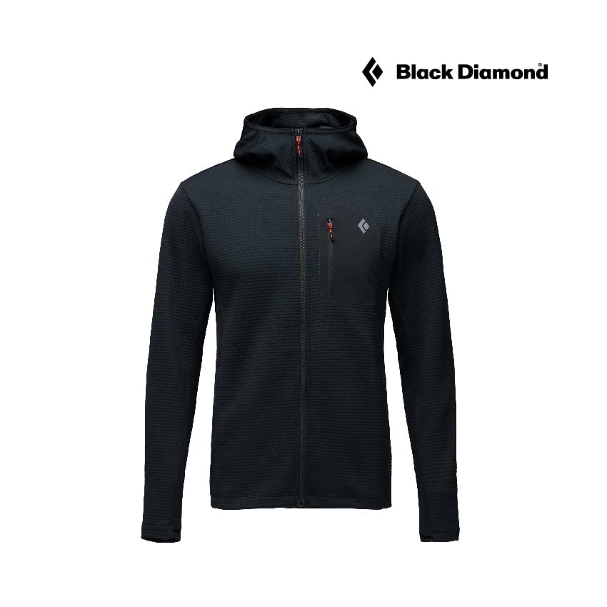【Black Diamond】 Diverge Full Zip Hoody 保暖連帽外套 攀岩 休閒 外出 登山 跑步 黑色