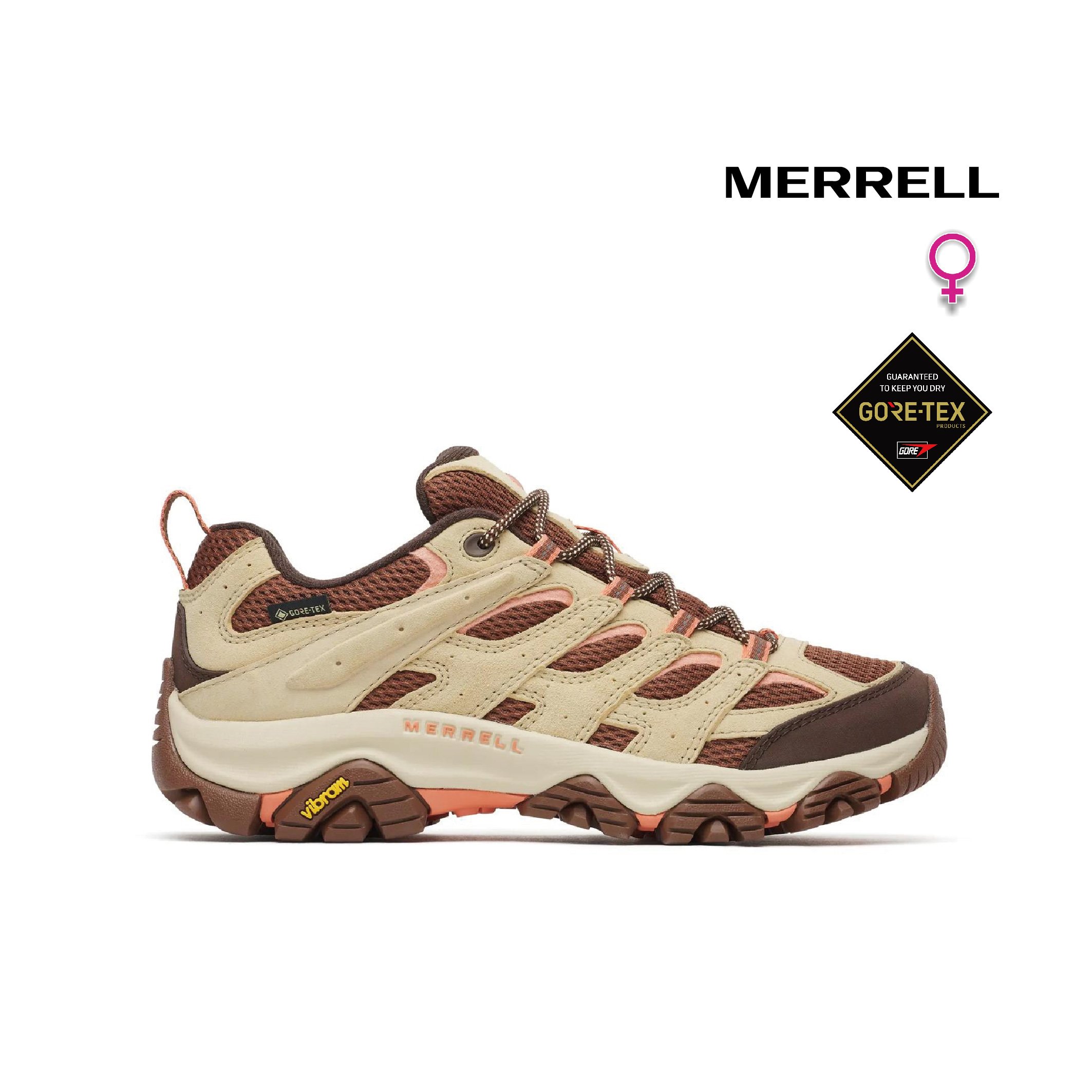 MERRELL MOAB 3 GORE-TEX® 戶外登山健走鞋 女款 杏色 (00005401)
