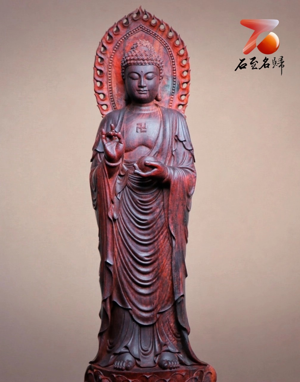 旧家蔵出　紫檀木　關公·關帝 關羽 彫刻　時代物　置物　インテリア 小葉紫檀木雕擺件關羽武財神關公三國人物紅木純手工雕刻禮品收藏