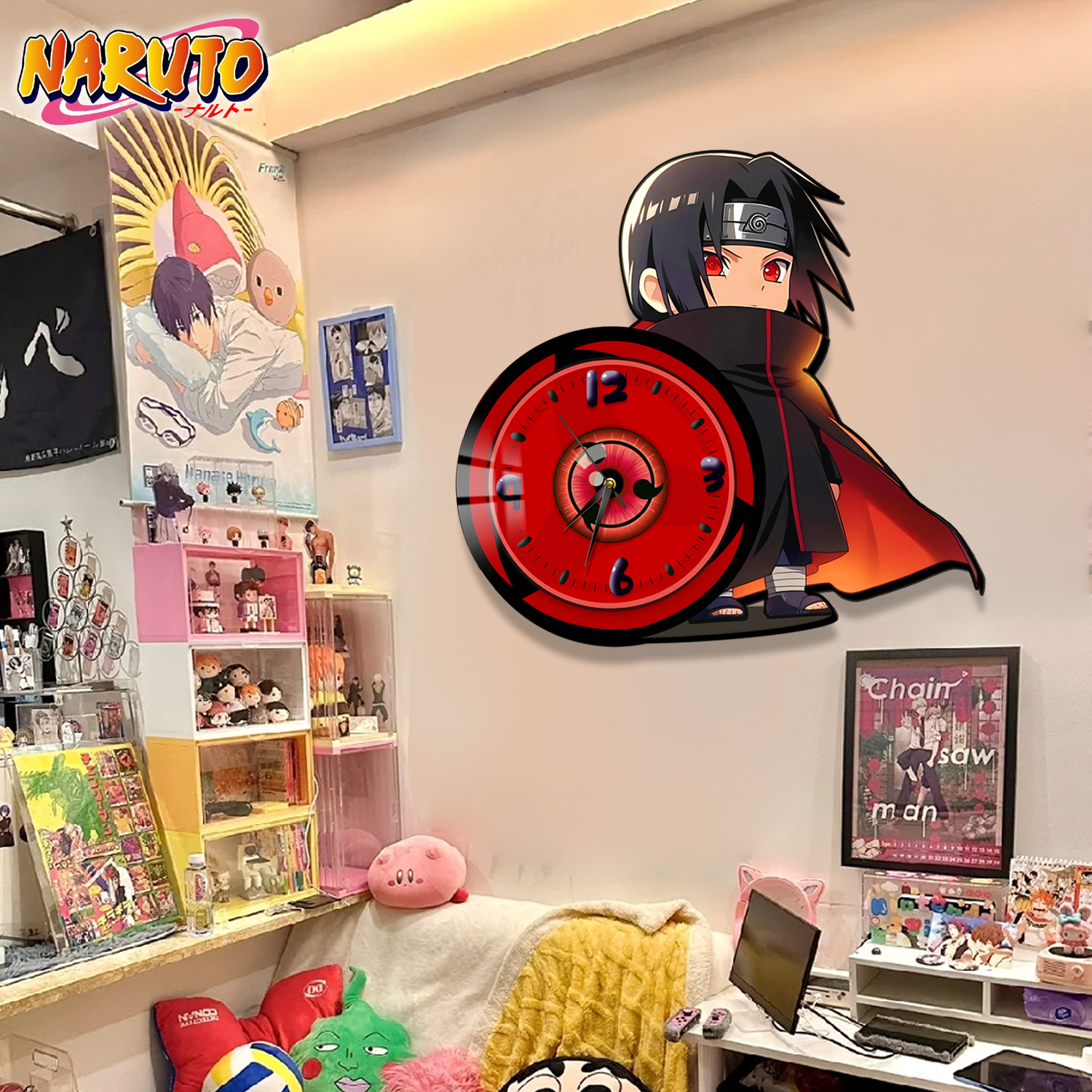 【週邊】阿喵畫社-鼬神血輪眼橫版鐘錶3