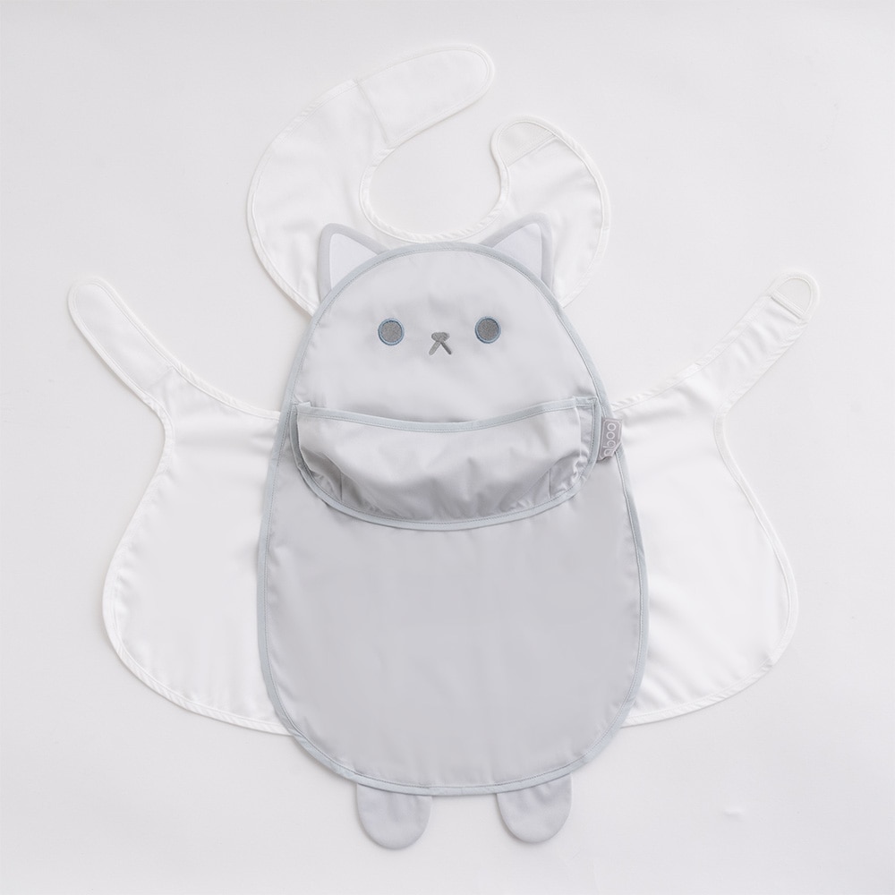 日本ABOO 動物造型長版圍裙(灰貓貓)8