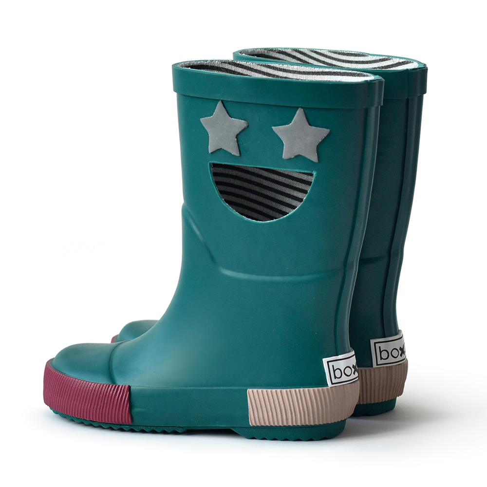 法國BOXBO WISTITI STAR雨靴-我愛閃爍星(石青綠)2