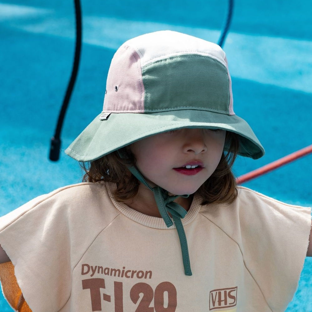 法國KiETLA 幼童休閒遮陽帽(天然棉白&粉&綠)7