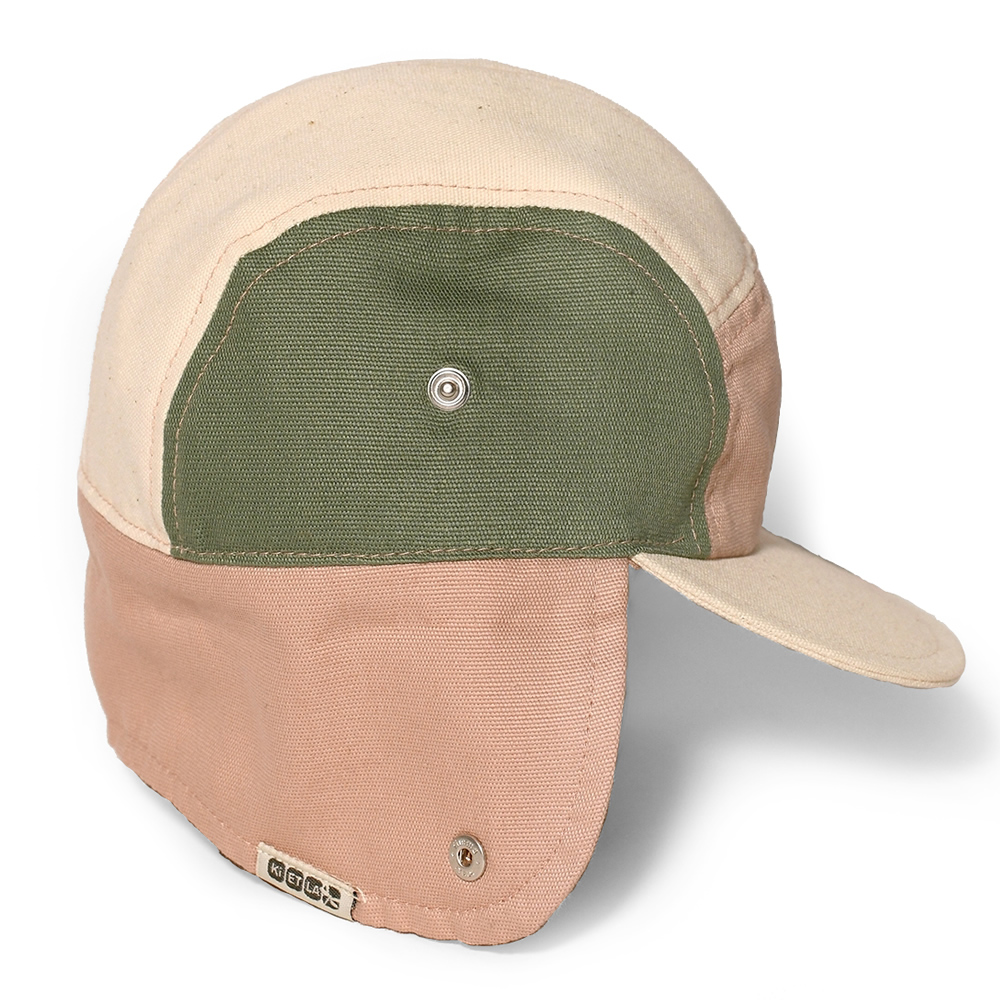 法國KiETLA 幼兒經典戶外運動帽(天然棉白&粉&綠)3