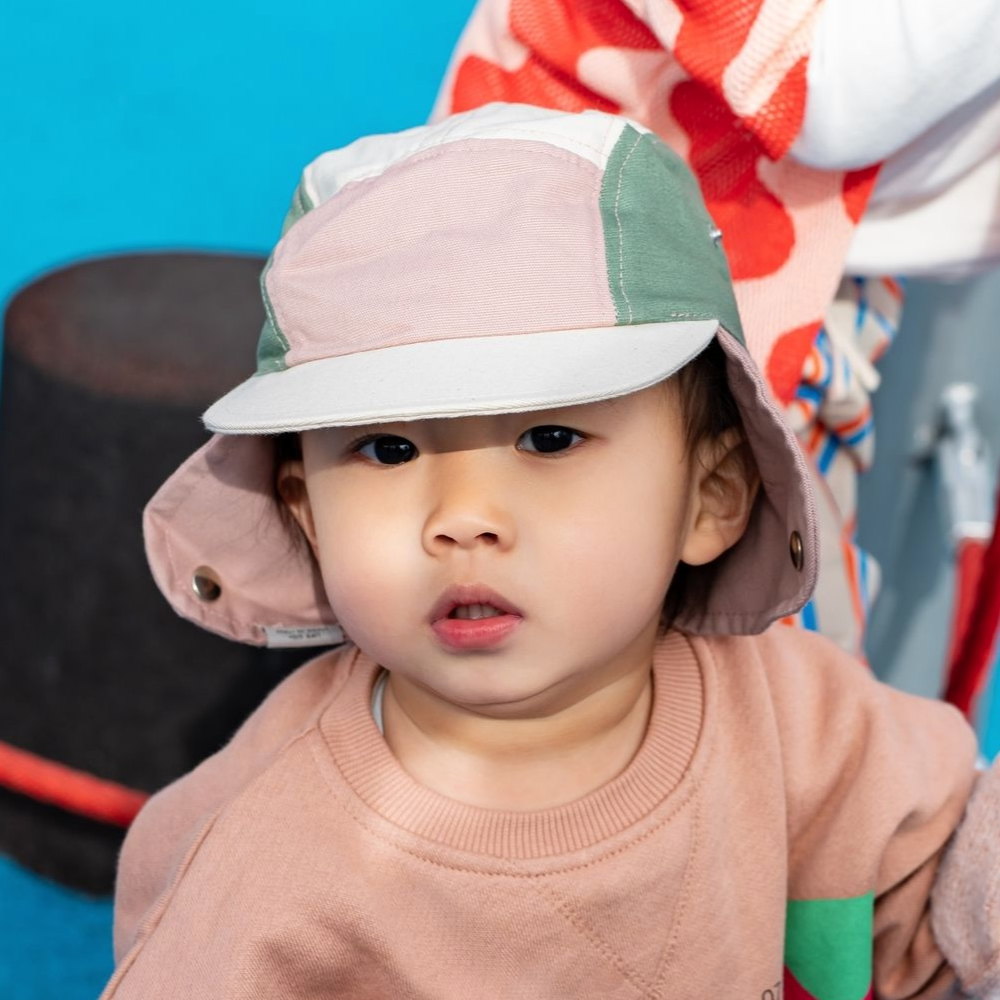 法國KiETLA 幼兒經典戶外運動帽(天然棉白&粉&綠)5