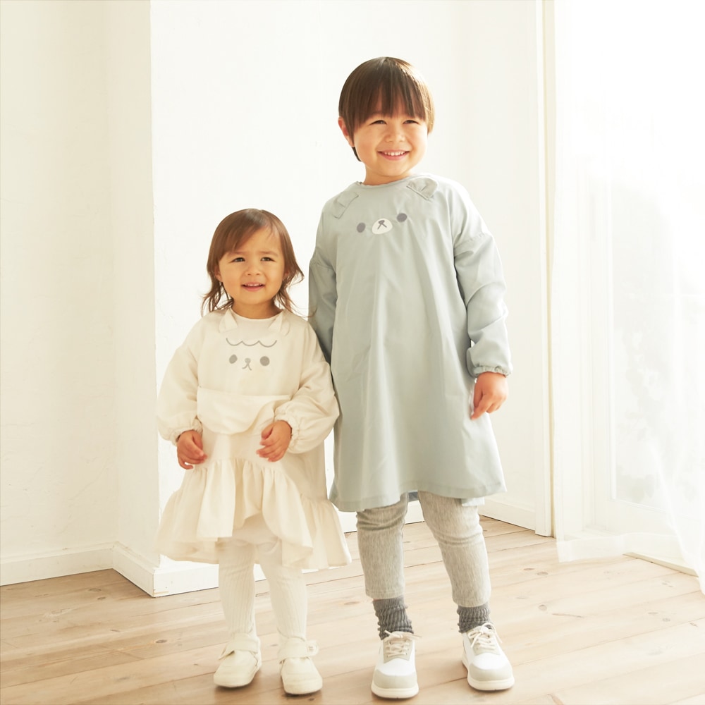 日本ABOO 動物造型長袖罩衫(淺藍熊熊)6