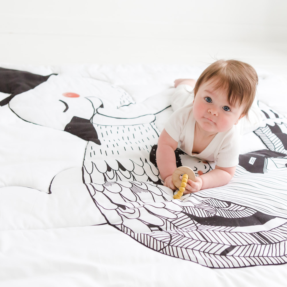 美國RookieHumans 多功能純棉絲柔被(天鵝湖的夢幻)2