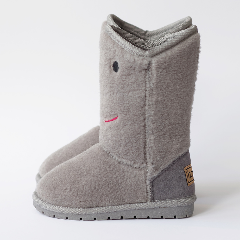 法國BOXBO ESKIMO雪靴-笑瞇瞇(絨絨灰)2