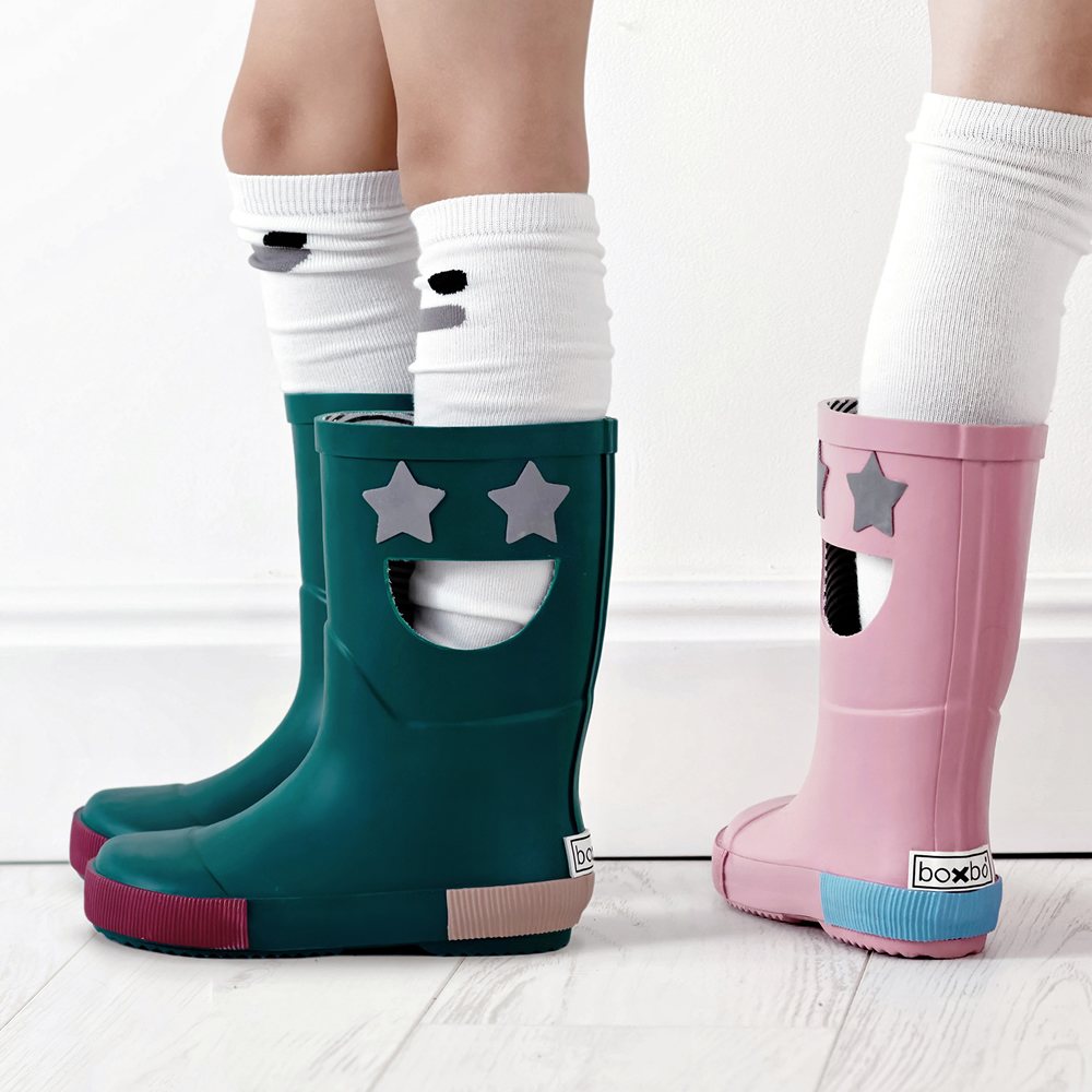 法國BOXBO WISTITI STAR雨靴-我愛閃爍星(石青綠)5