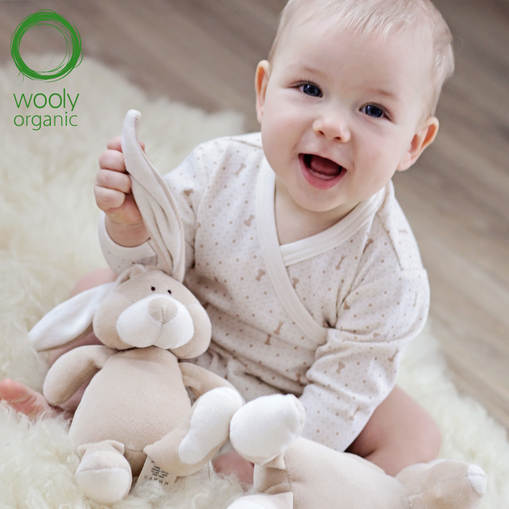 WoolyOrganic有機棉絨 側開襟包屁衣(丹蜜淺棕)2