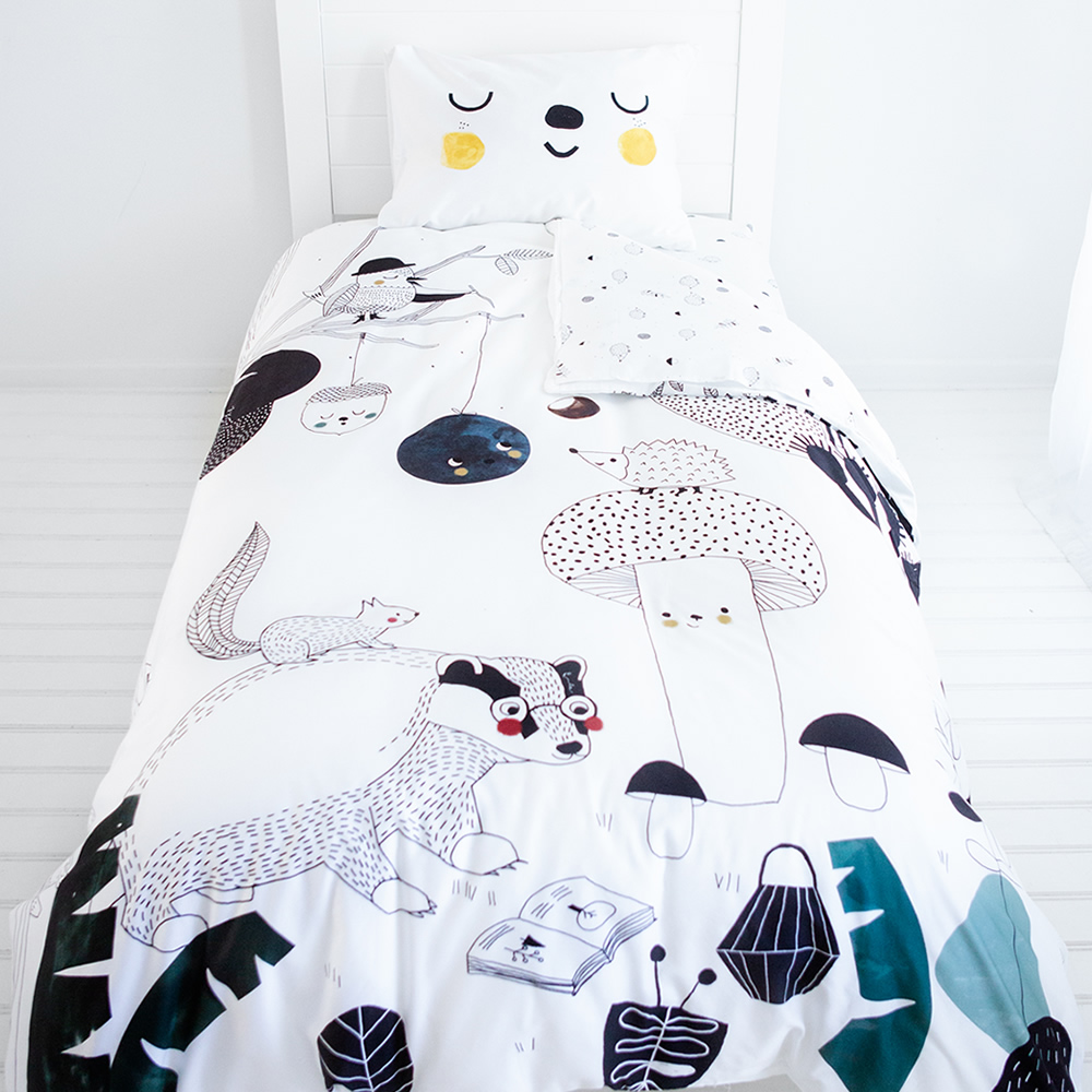 美國RookieHumans 純棉絲柔被套床包組Twin(森精靈之夢)1