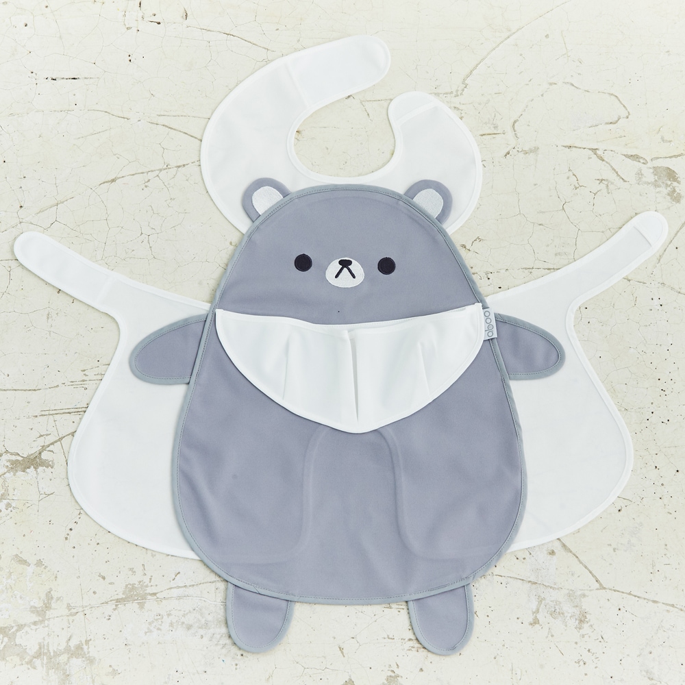 日本ABOO 動物造型長版圍裙(灰熊)11