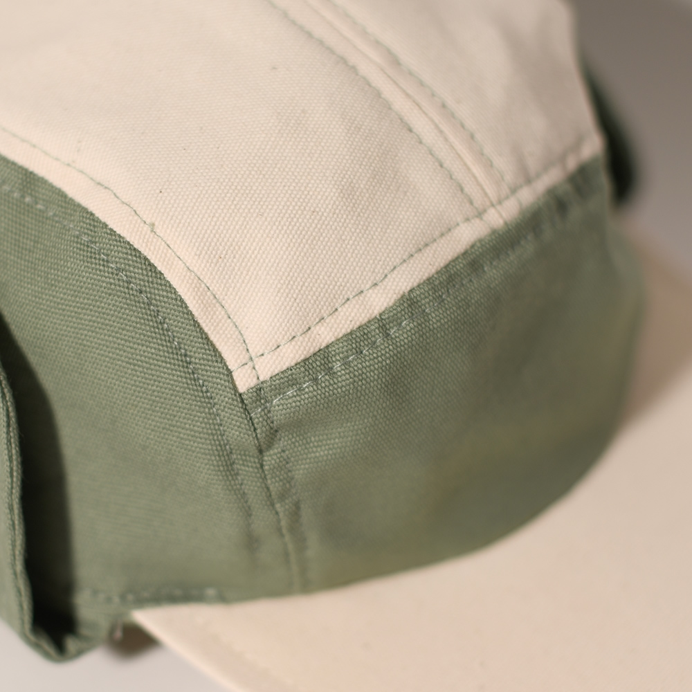 法國KiETLA 幼兒經典戶外運動帽(天然棉白&綠)4