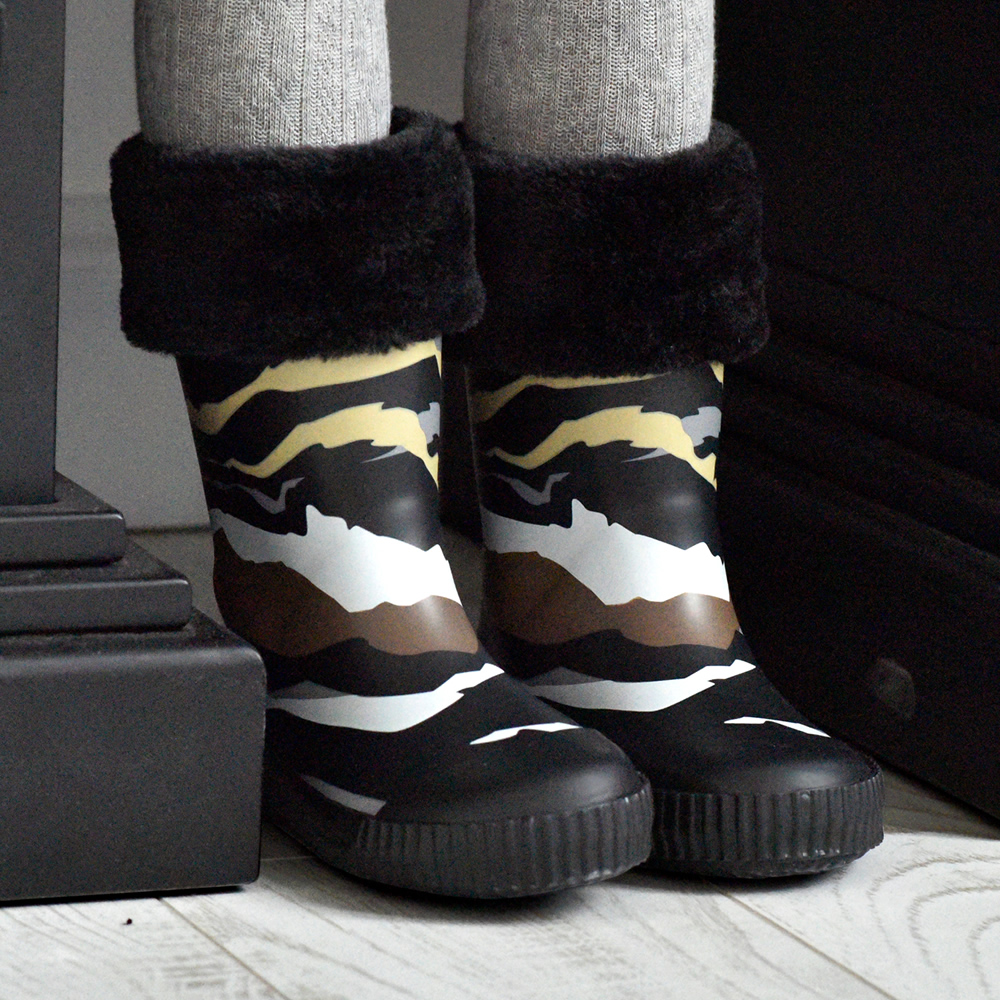 法國BOXBO MOUTAIN雨靴-愛時尚(迷彩黑)7