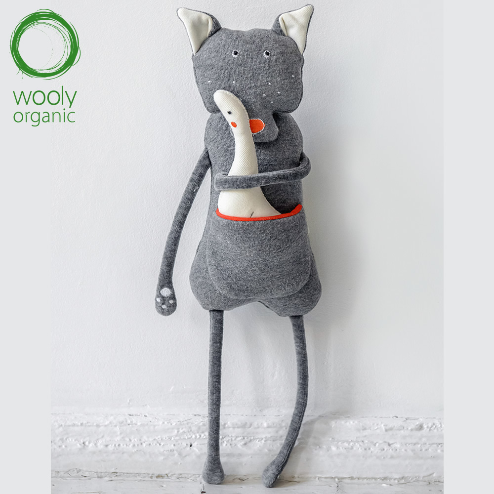 WoolyOrganic有機棉絨 安撫玩偶(灰狼)2