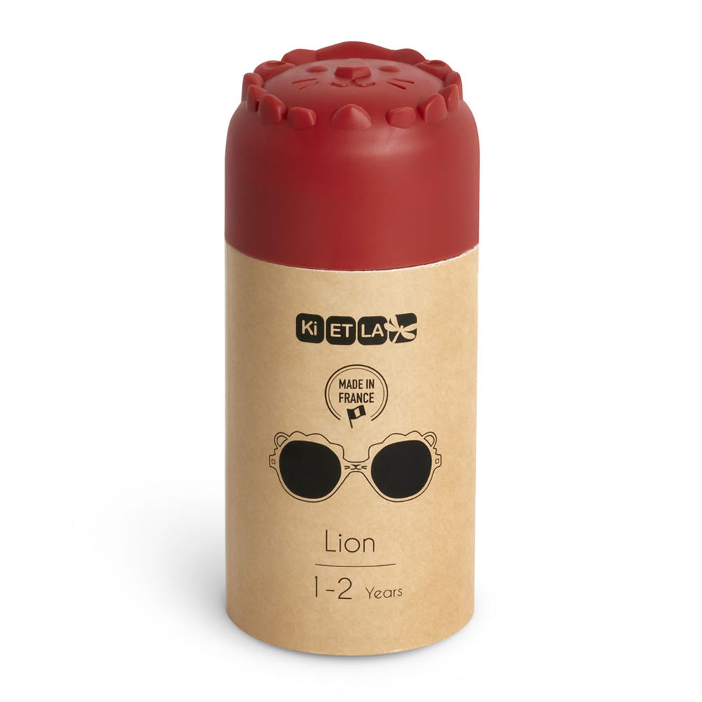 法國KiETLA LION萌貝獅幼兒太陽眼鏡(1-4Y 栗梅紅)4
