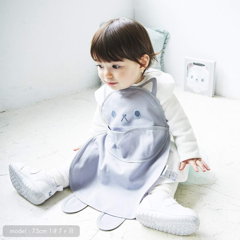 日本ABOO 動物造型長版圍裙(灰貓貓)4