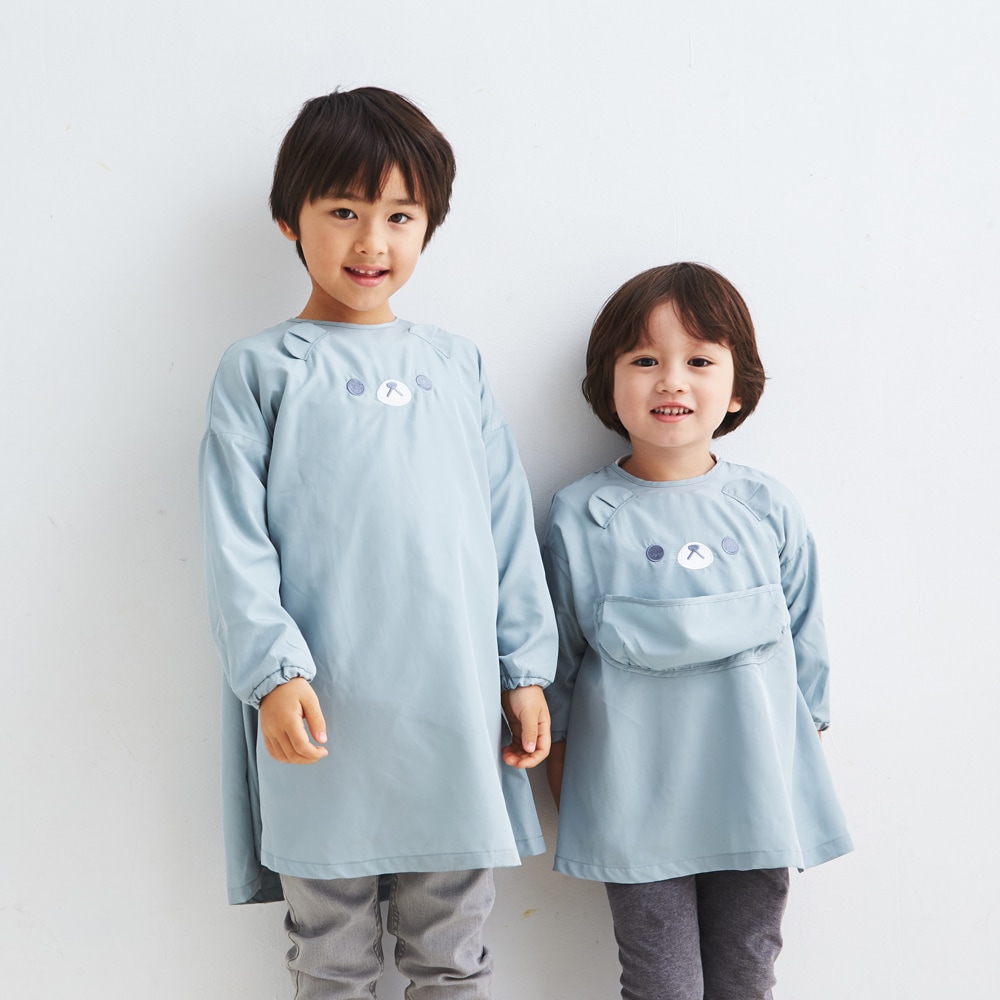 日本ABOO 動物造型長袖罩衫(淺藍熊熊)10