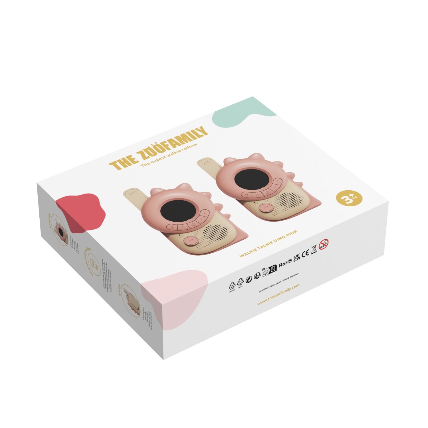 比利時TheZoofamily-WalkieTalkie 冒險家對講機(粉紅恐龍)6