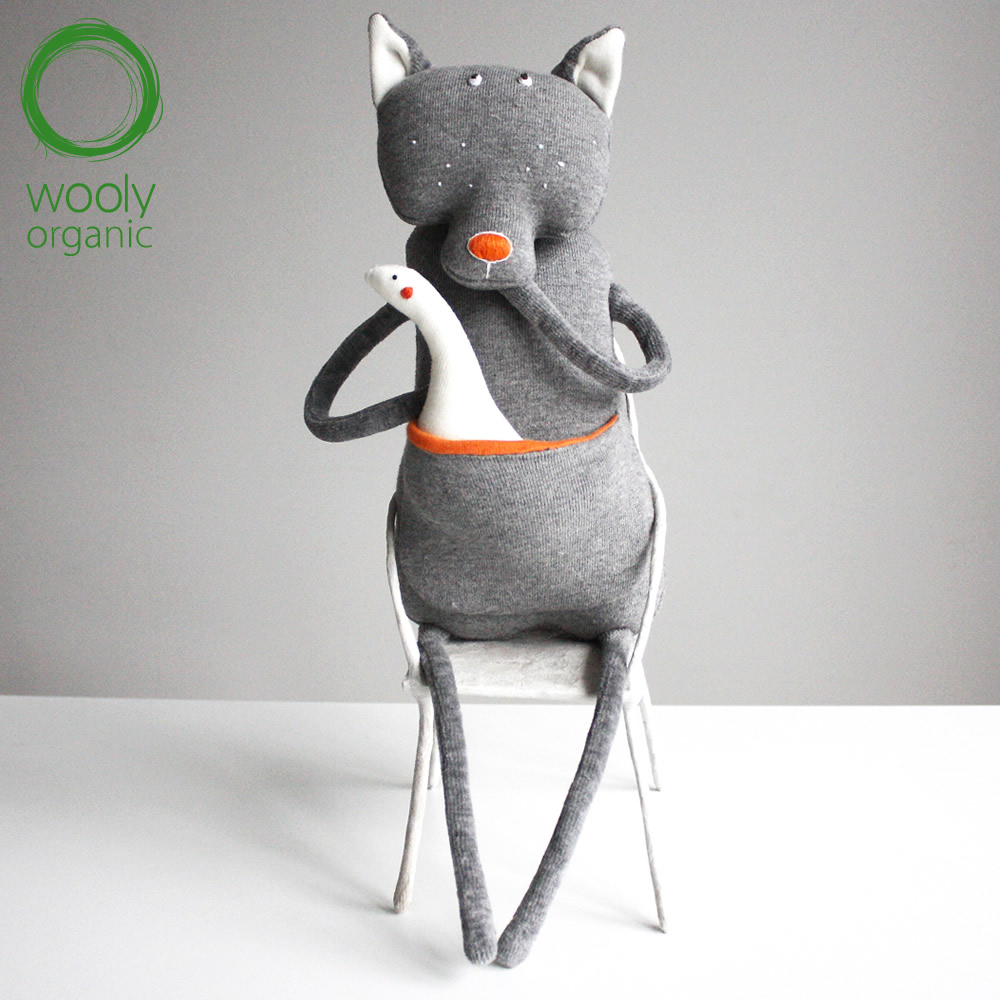 WoolyOrganic有機棉絨 安撫玩偶(灰狼)3