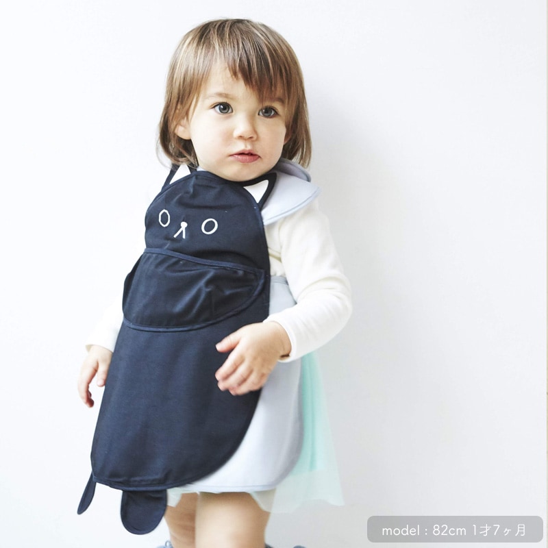 日本ABOO 動物造型長版圍裙(黑貓貓)3