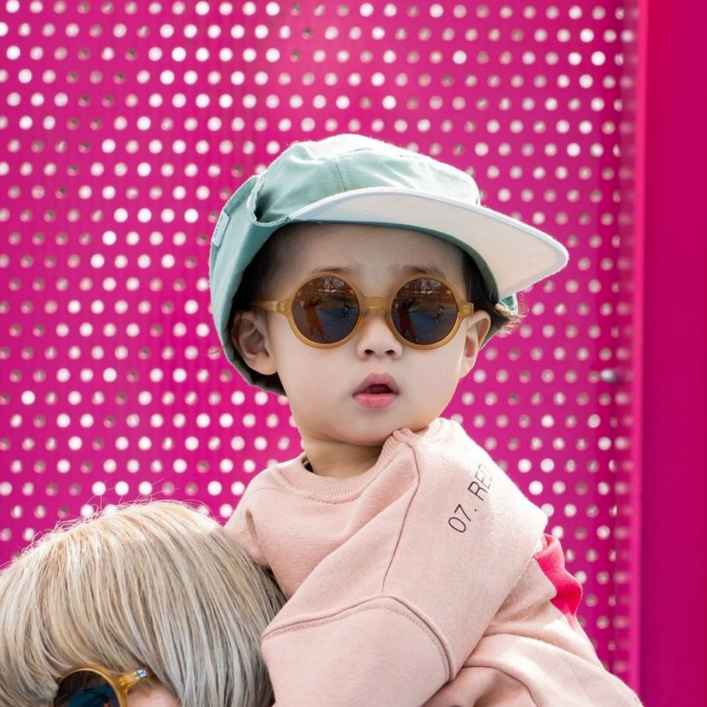 法國KiETLA 幼兒經典戶外運動帽(天然棉白&綠)7