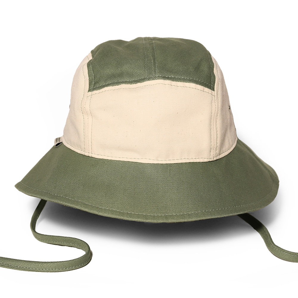 法國KiETLA 幼童休閒遮陽帽(天然棉白&綠)4