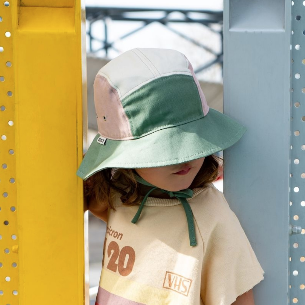 法國KiETLA 幼童休閒遮陽帽(天然棉白&粉&綠)5