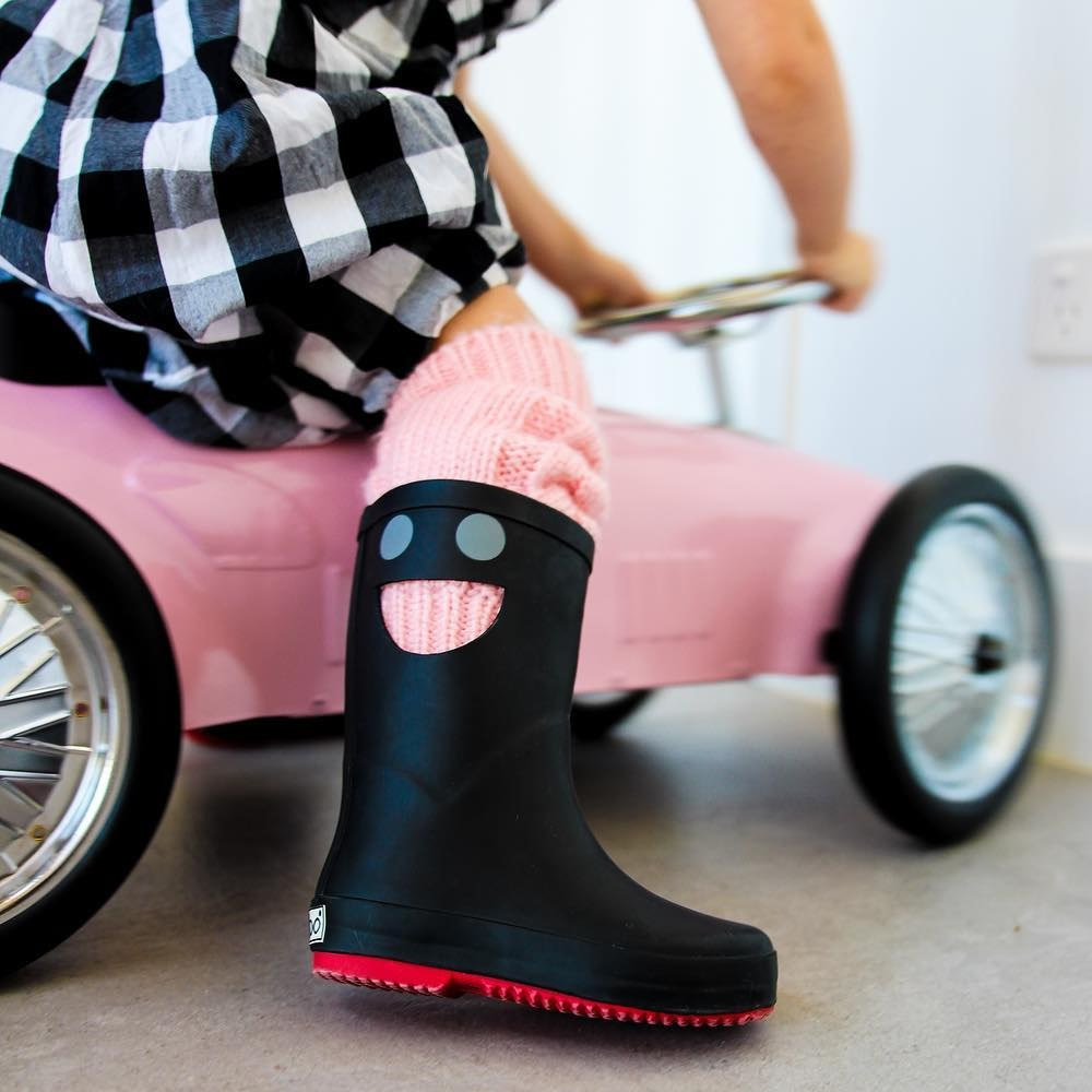 法國BOXBO WISTITI雨靴-我愛笑瞇瞇(個性黑)2