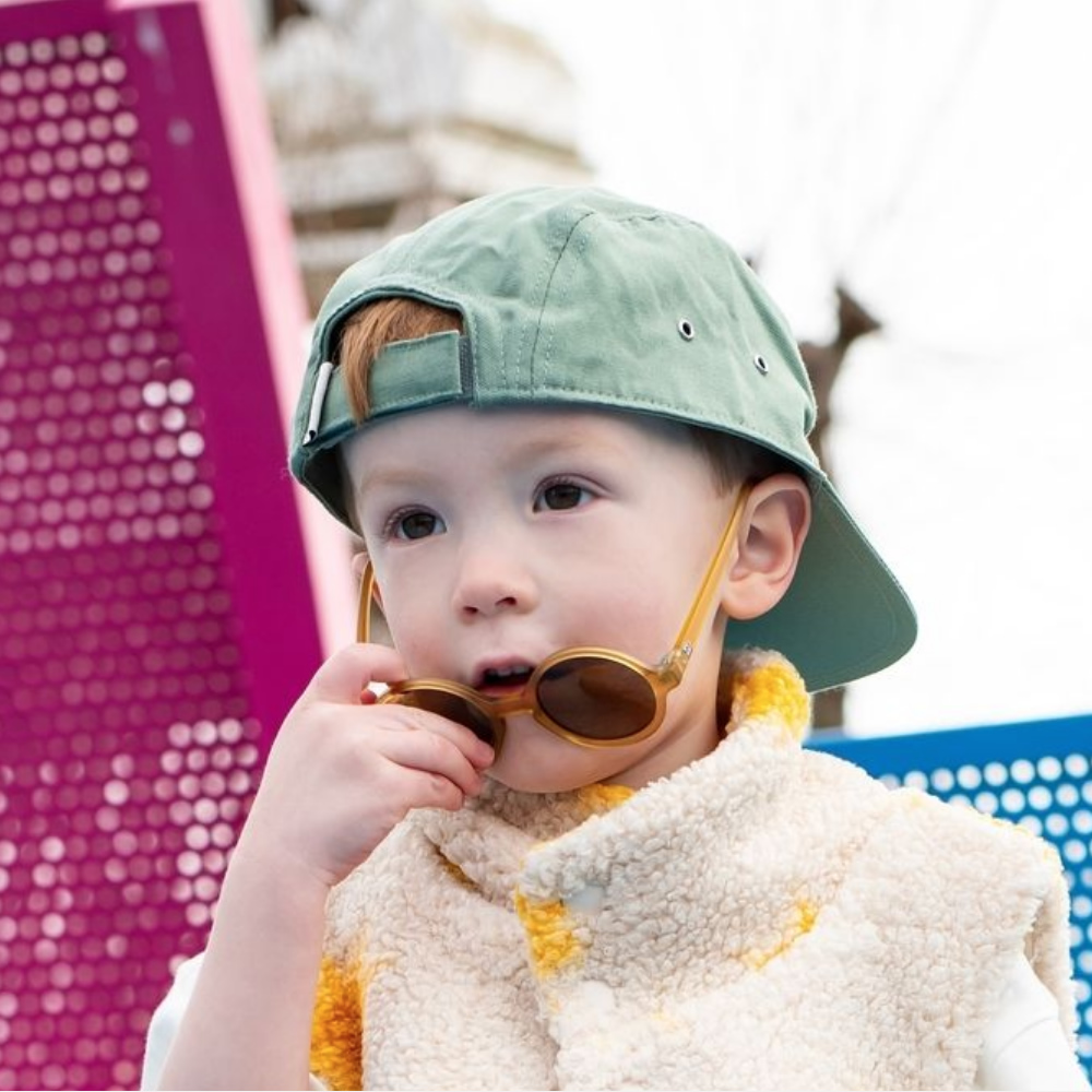 法國KiETLA 兒童遮陽棒球帽(天然棉綠)6