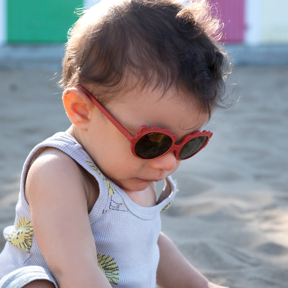 法國KiETLA LION萌貝獅幼兒太陽眼鏡(1-4Y 栗梅紅)6