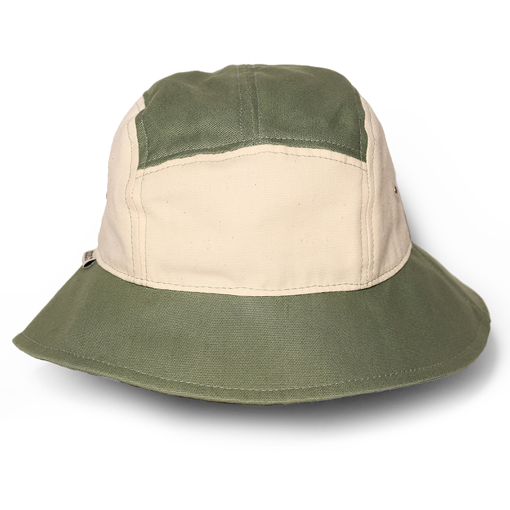 法國KiETLA 幼童休閒遮陽帽(天然棉白&綠)2