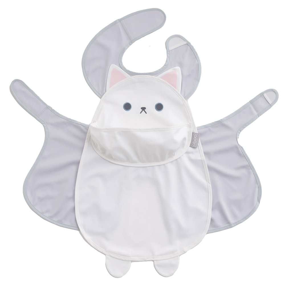 日本ABOO 動物造型長版圍裙(白貓貓)8