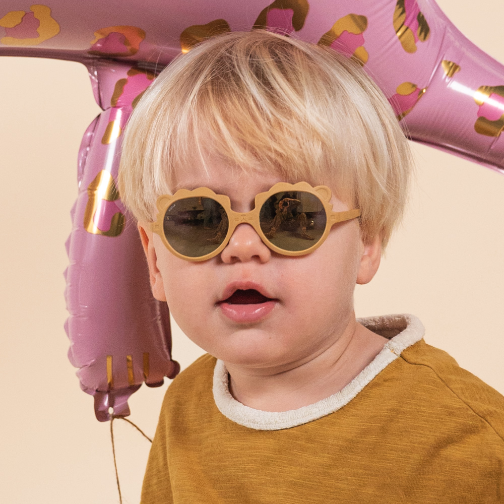 法國KiETLA LION萌貝獅幼兒太陽眼鏡(1-4Y 蜂蜜黃)7