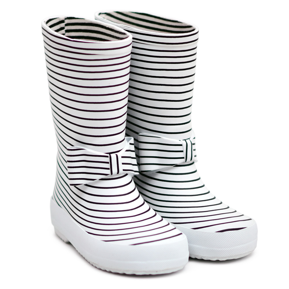 法國BOXBO MARINE STRIPE雨靴-愛時尚(蝴蝶結)1