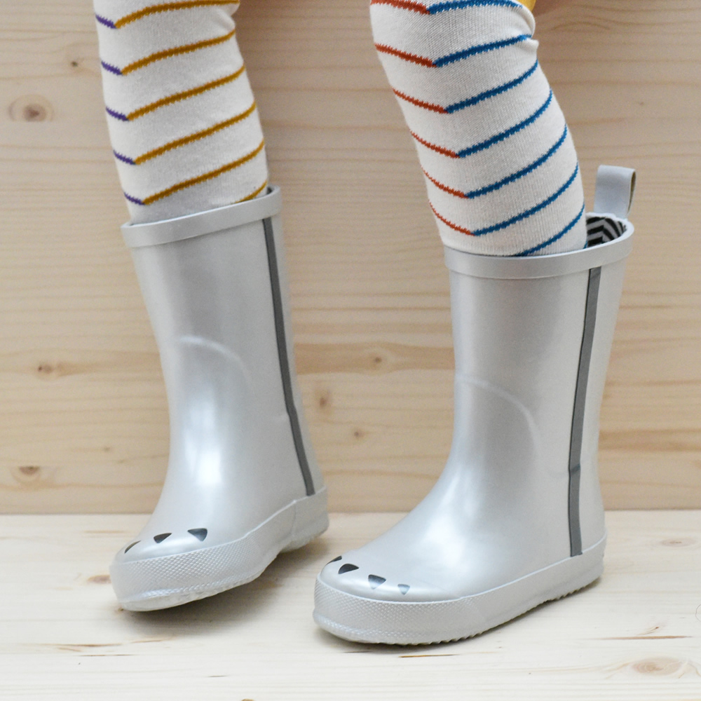 法國BOXBO MARINE STRIPE雨靴-愛時尚(星際銀)4