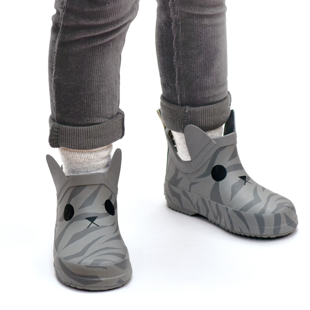 法國BOXBO KERRAN雨靴-遊樂園(貓咪灰)3