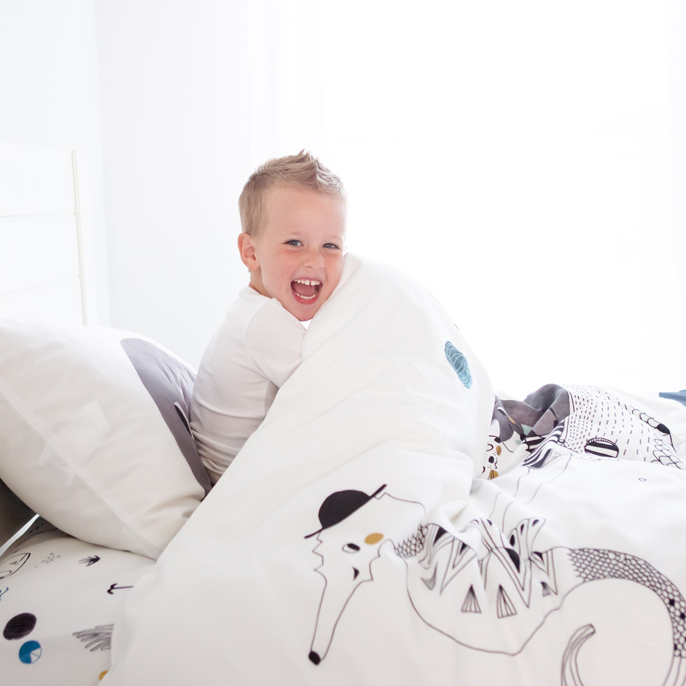 美國RookieHumans 純棉絲柔被套床包組Twin(深海愛戀)3