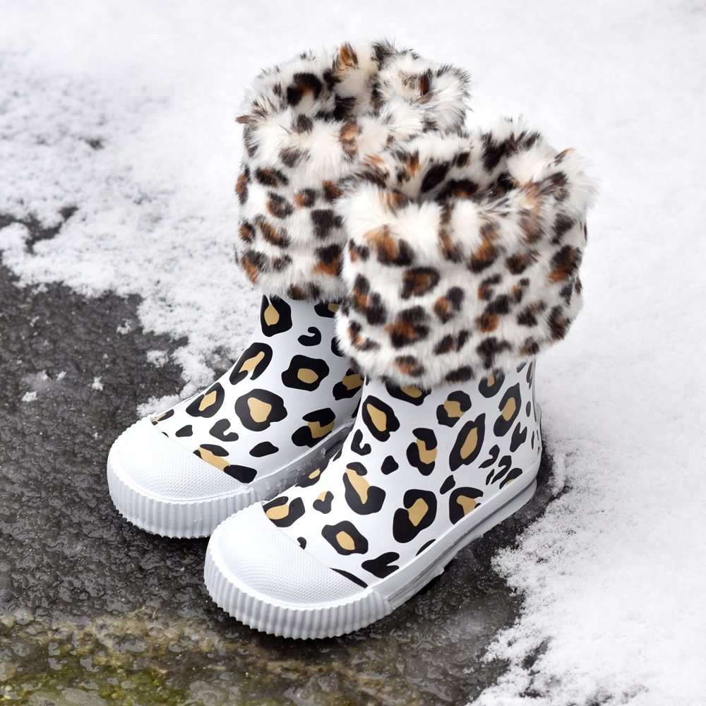 法國BOXBO LEON雨靴-愛時尚(豹紋白)9