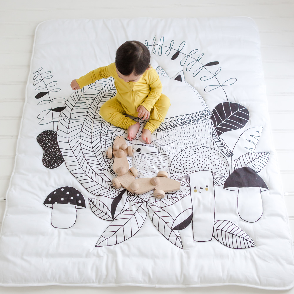 美國RookieHumans 多功能純棉絲柔被(晚安!松鼠)3