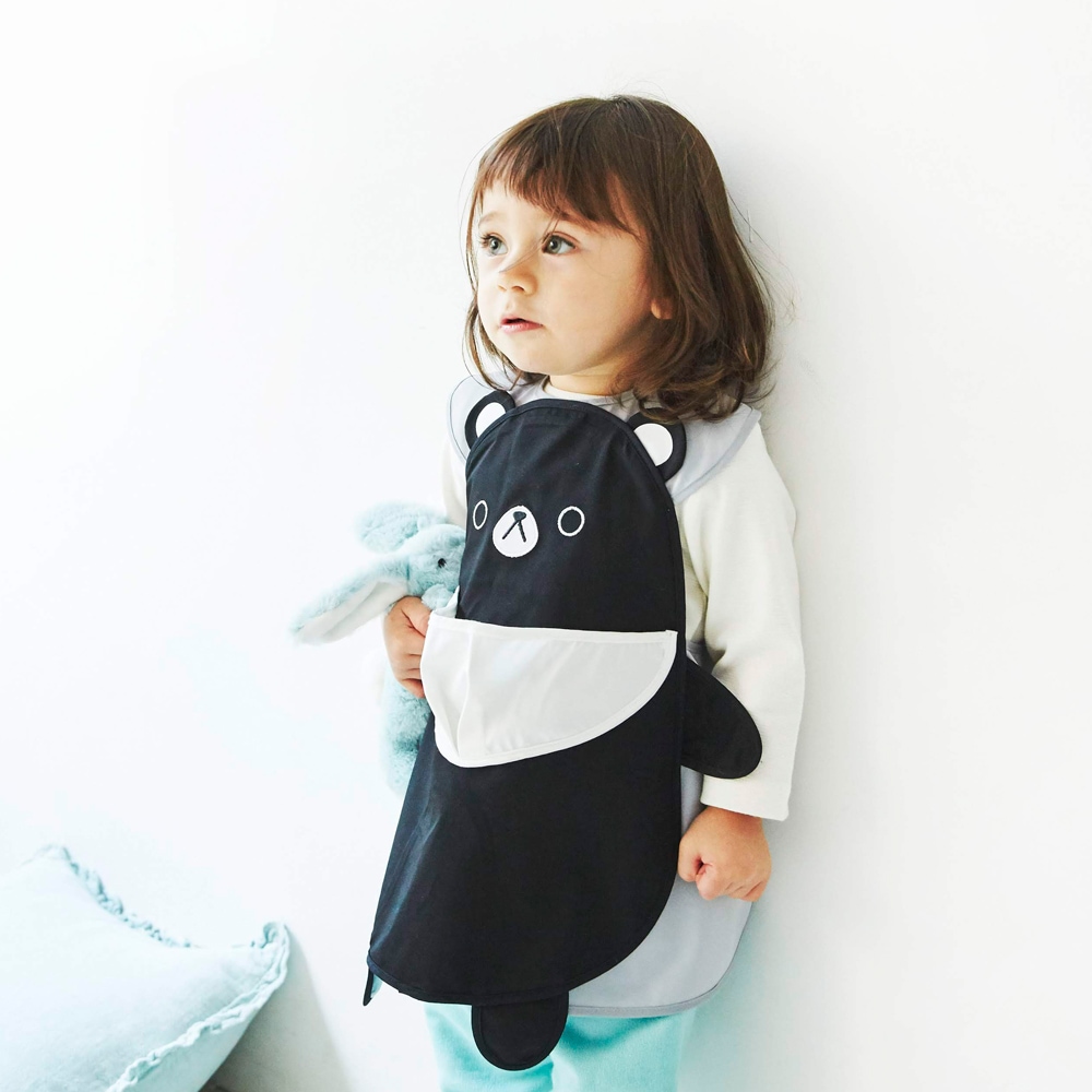 日本ABOO 動物造型長版圍裙(亞洲黑熊)6