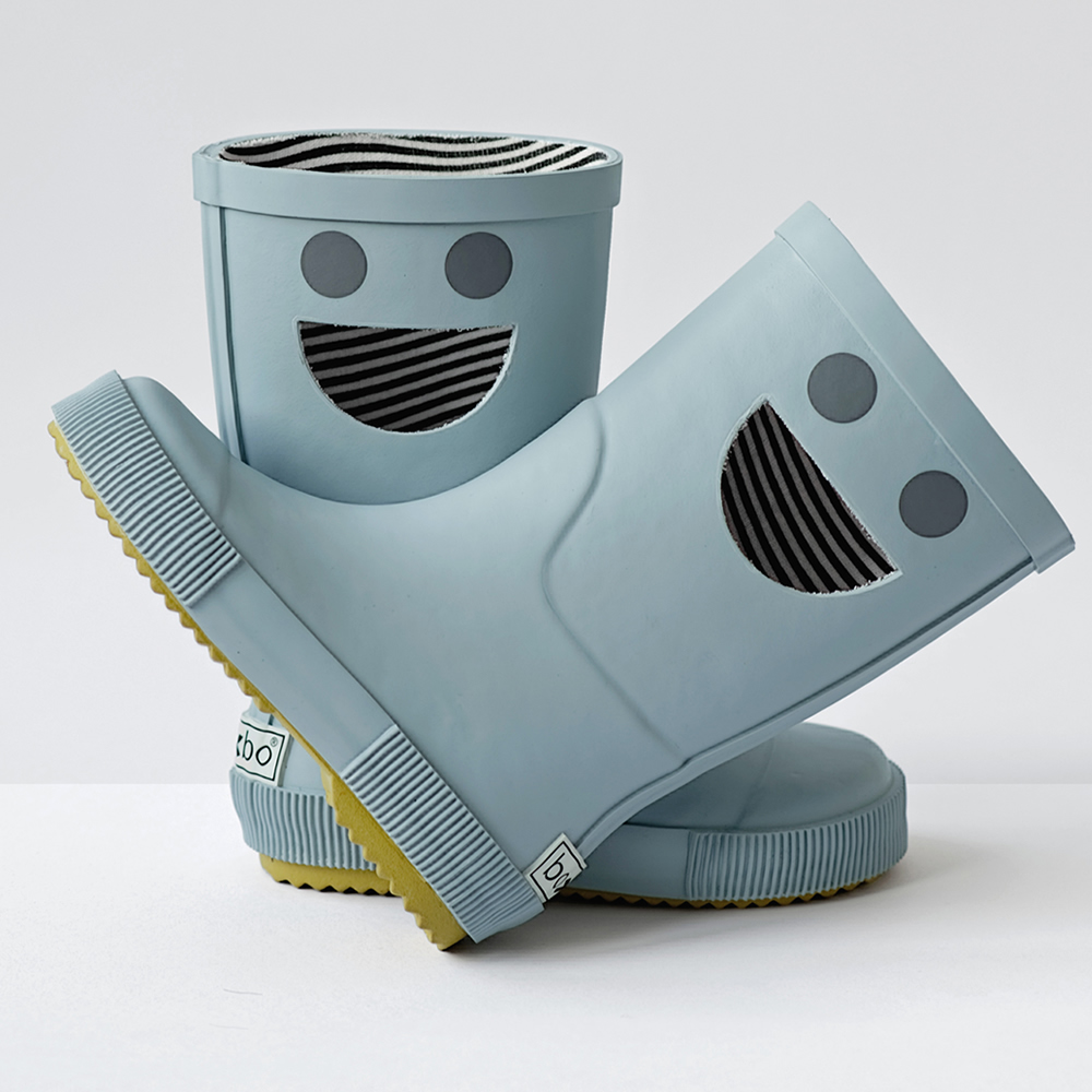 法國BOXBO WISTITI雨靴-我愛笑瞇瞇(薄霧藍)4