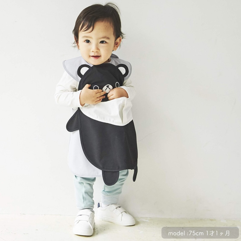 日本ABOO 動物造型長版圍裙(亞洲黑熊)5