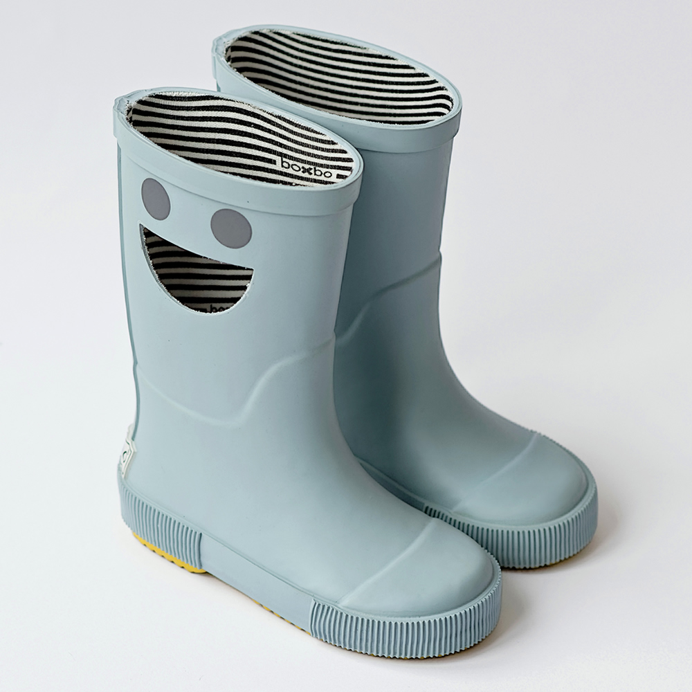 法國BOXBO WISTITI雨靴-我愛笑瞇瞇(薄霧藍)2