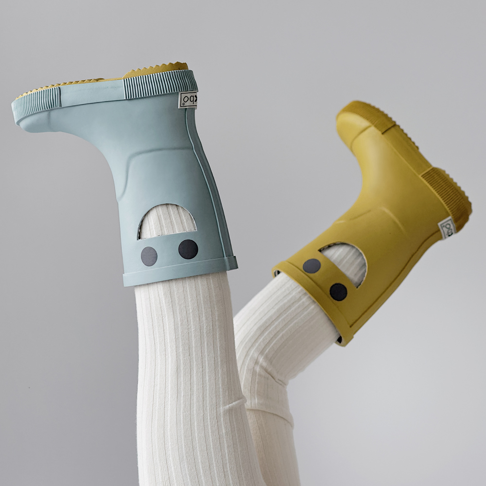 法國BOXBO WISTITI雨靴-我愛笑瞇瞇(芥末黃)2