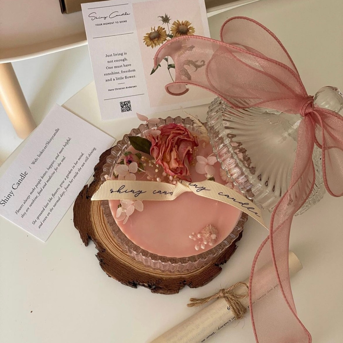 莫內乾燥花香氛蠟燭杯2